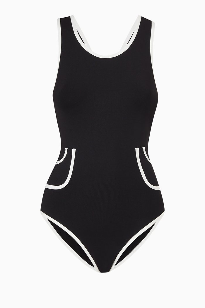 

Papillon One-piece Swimsuit, Black