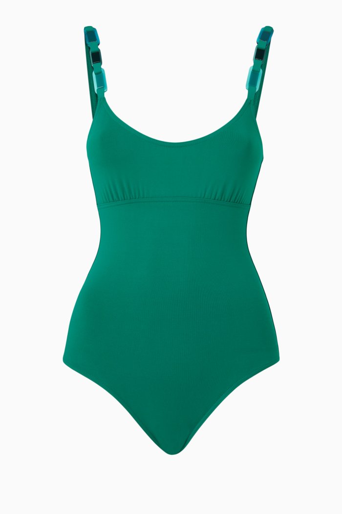 

Ecaille One-piece Swimsuit, Green