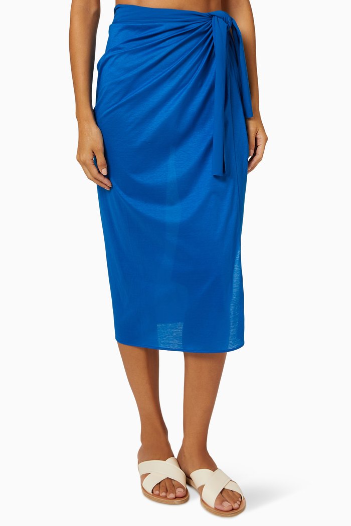 

Péplum Sarong in Nylon, Blue