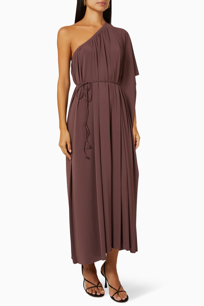 

Géorgie One-shoulder Maxi Dress, Brown