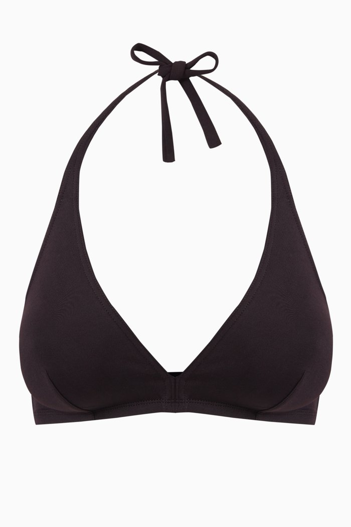 

Gang Triangle Halterneck Bikini Top, Brown