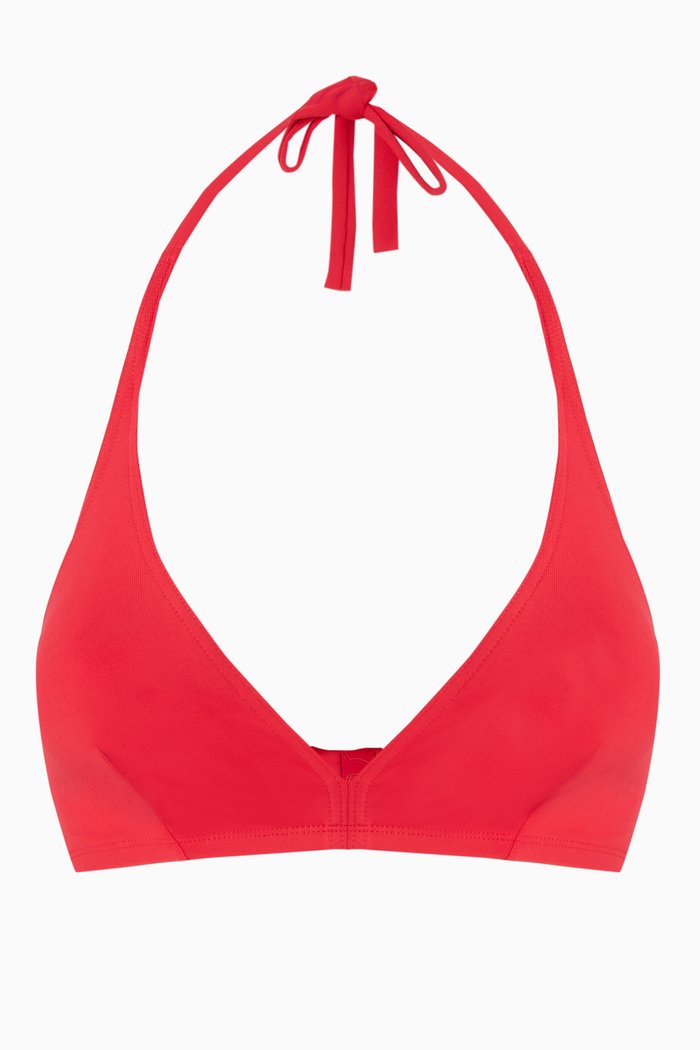 

Gang Triangle Bikini Top, Red