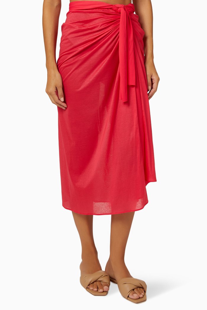 

Péplum Sarong in Nylon, Red