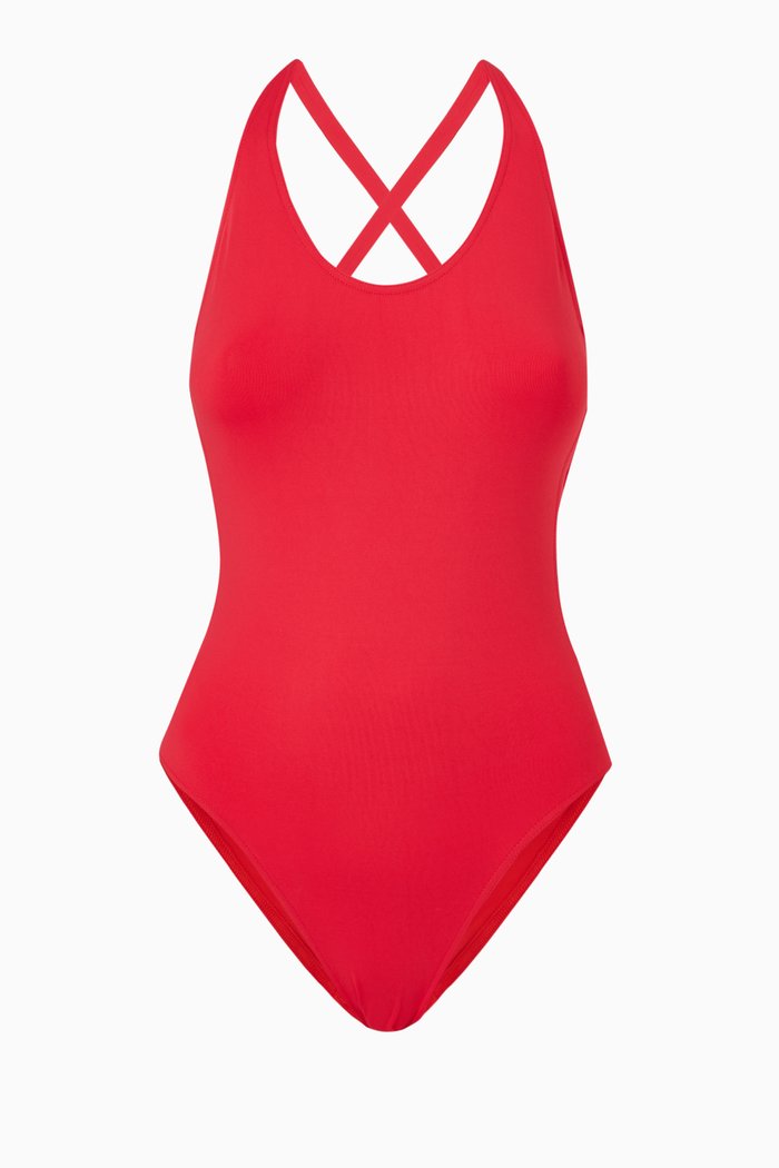 Solaire One-piece Swimsuit, Red