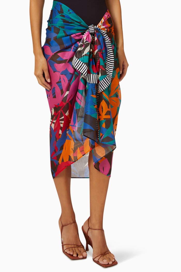

Romarin Sarong in Cotton, Black