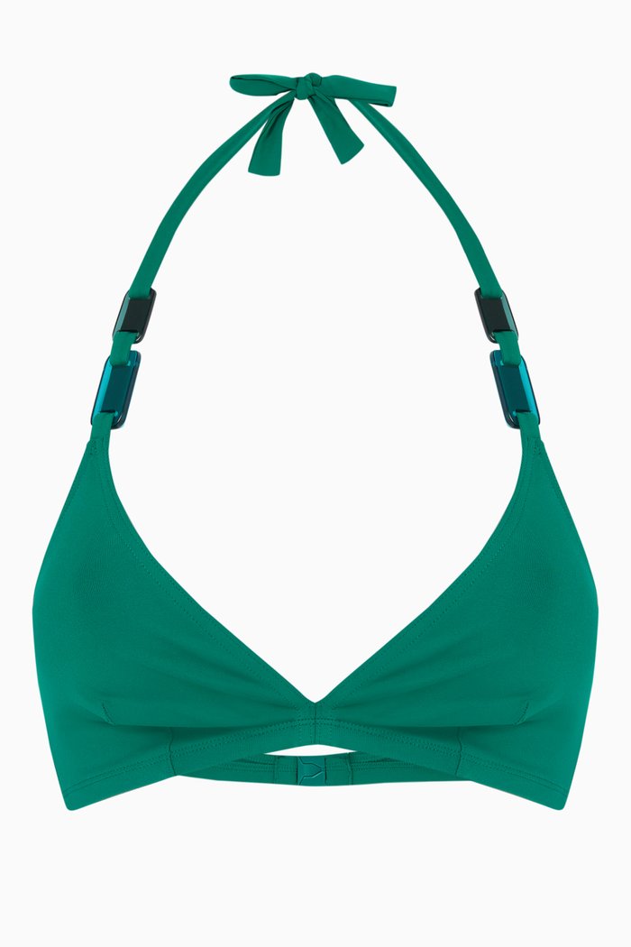 

Cubic Triangle Bikini Top, Green