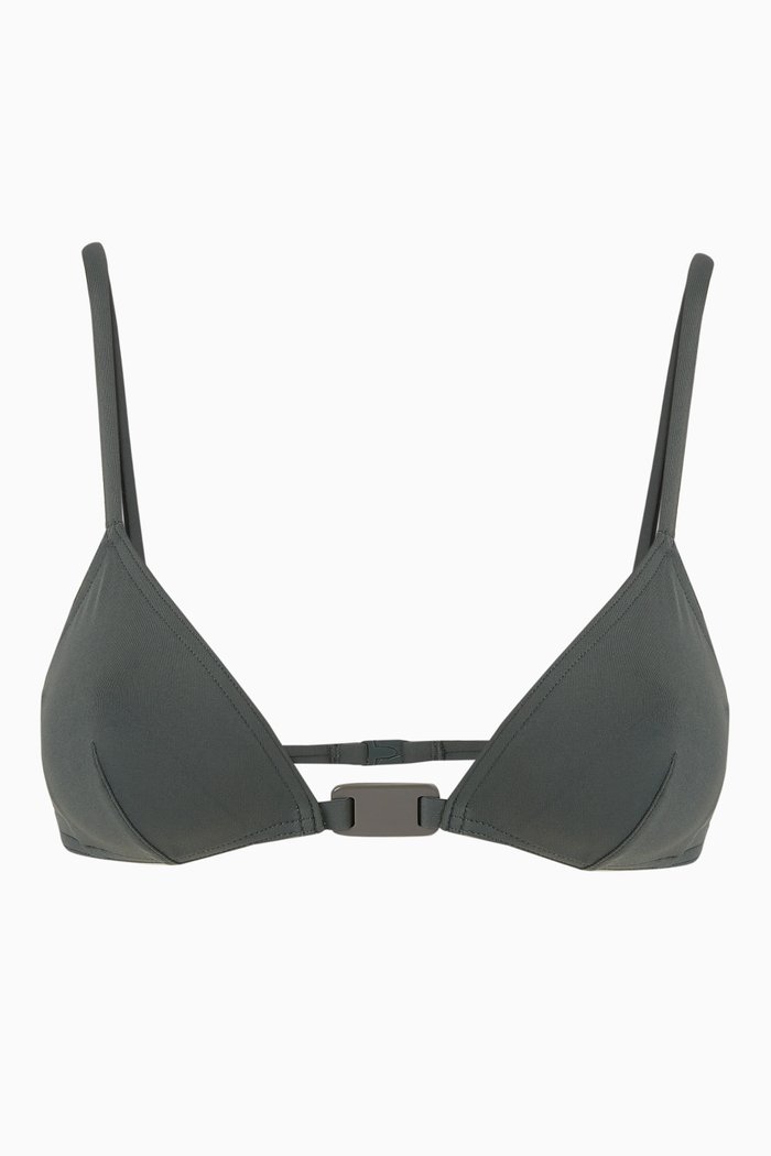 

Shine Triangle Bikini Top, Green