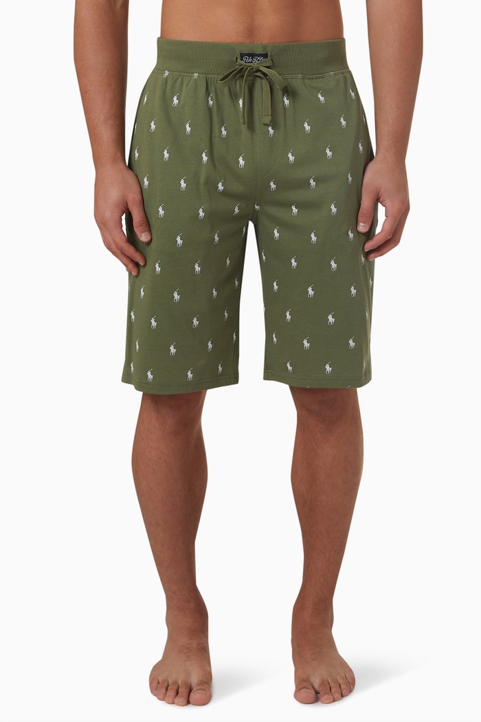 

Signature Pony Shorts in Cotton-jersey, Green