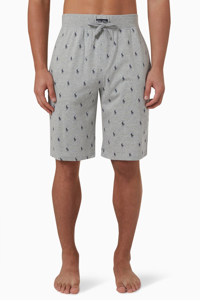 Signature Pony Shorts in Cotton-jersey, Grey