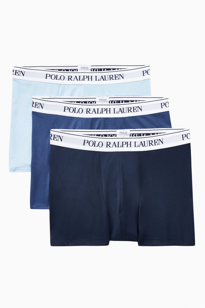 

Classic Trunks in Cotton, Set of 3, Blue