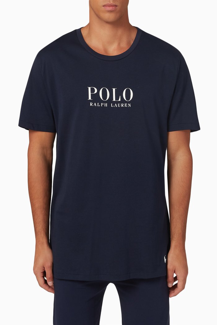 

Sleep T-Shirt in Cotton-jersey, Blue