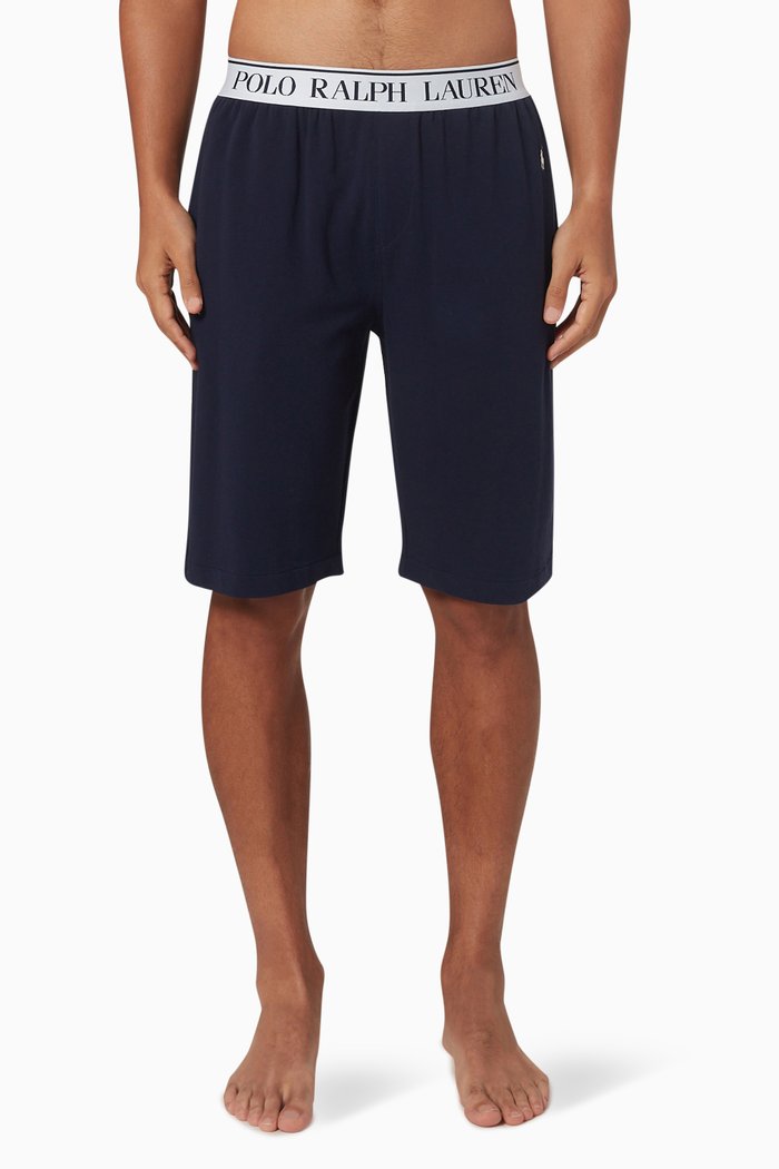 Sleep Shorts in Cotton, Blue