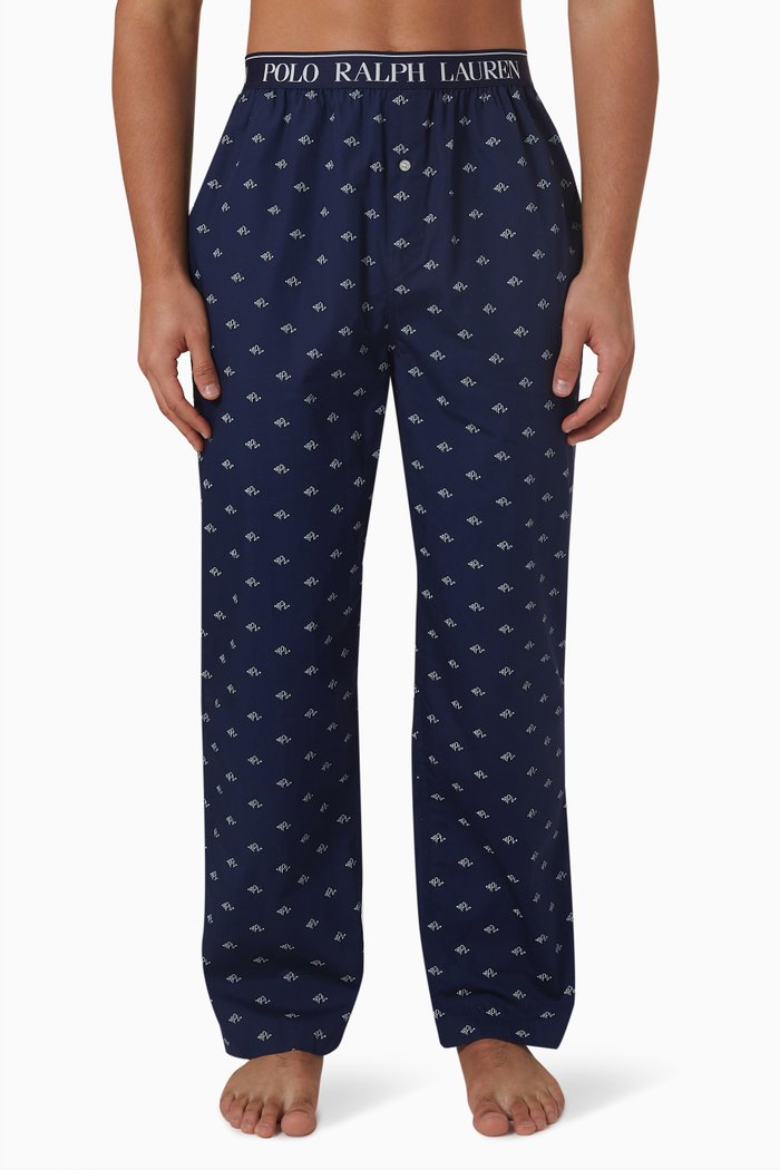 

Pyjama Pants in Cotton, Blue
