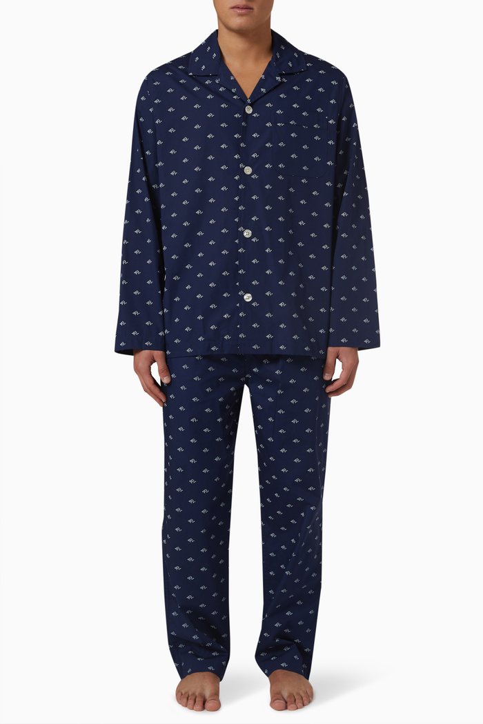

Pyjama Set in Cotton, Blue