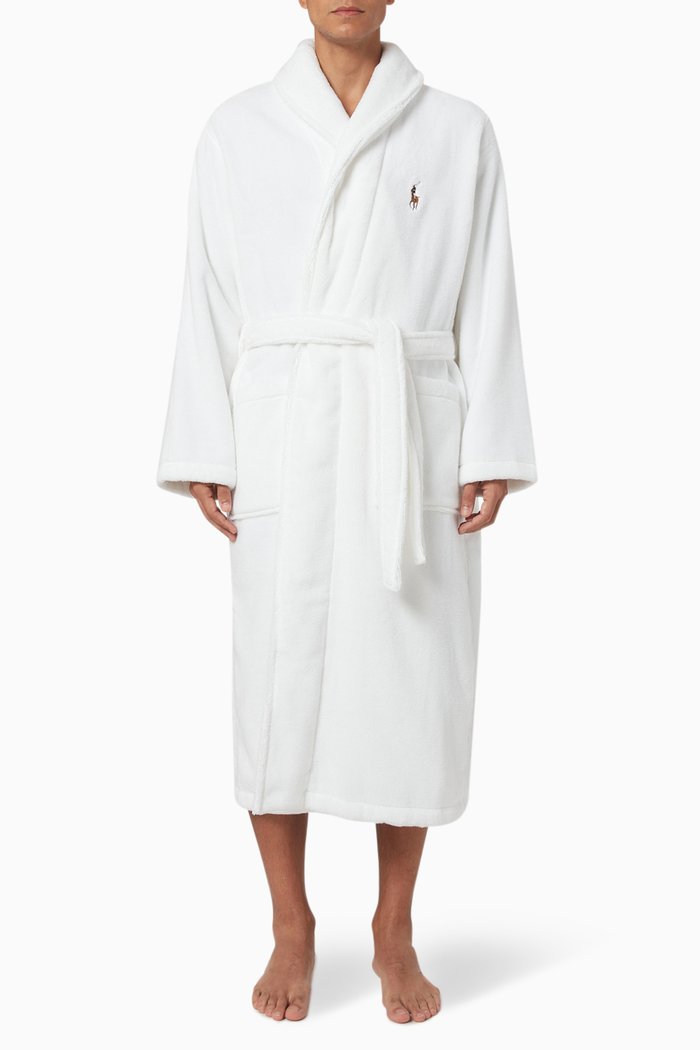 Bathrobe in Cotton Terry, White