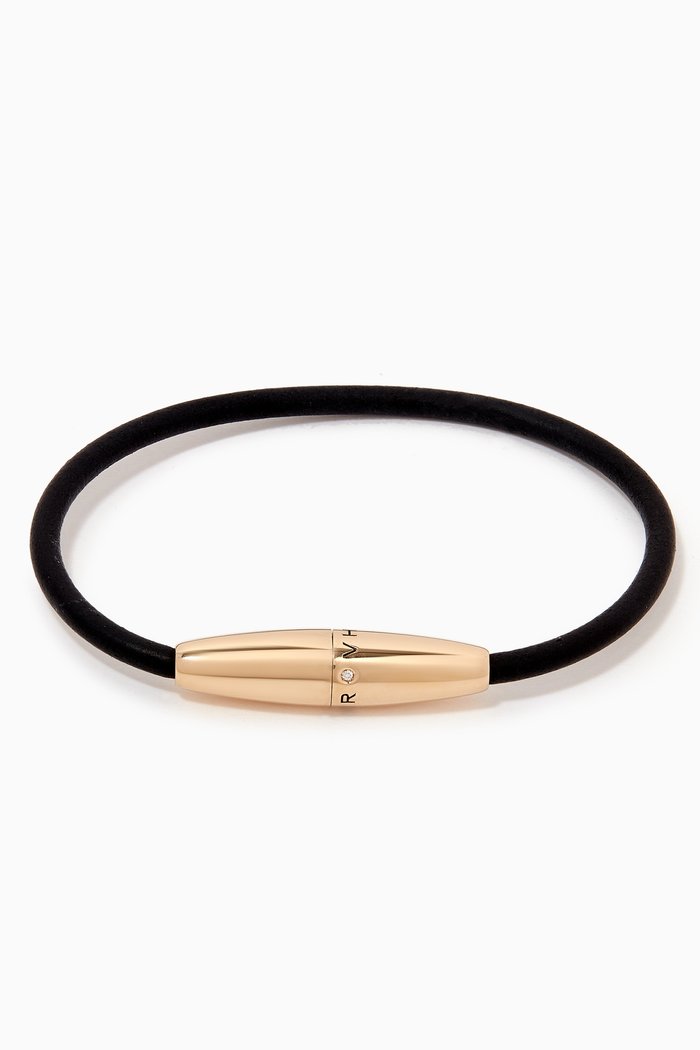 

Calla Diamond Rubber Bracelet in 18kt Yellow Gold