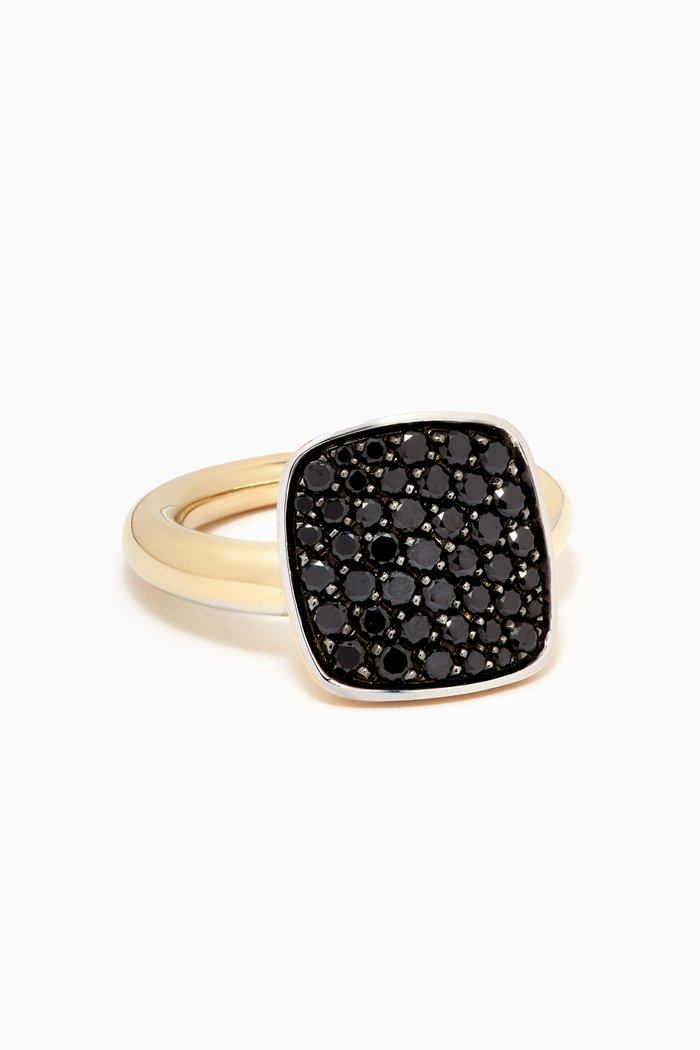 Cardinale Piccolo Black Diamond Ring in 18kt Gold