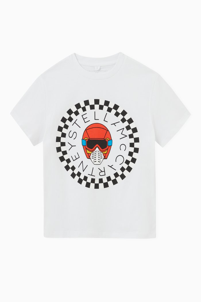 

Graphic Logo Print T-shirt in Cotton, White