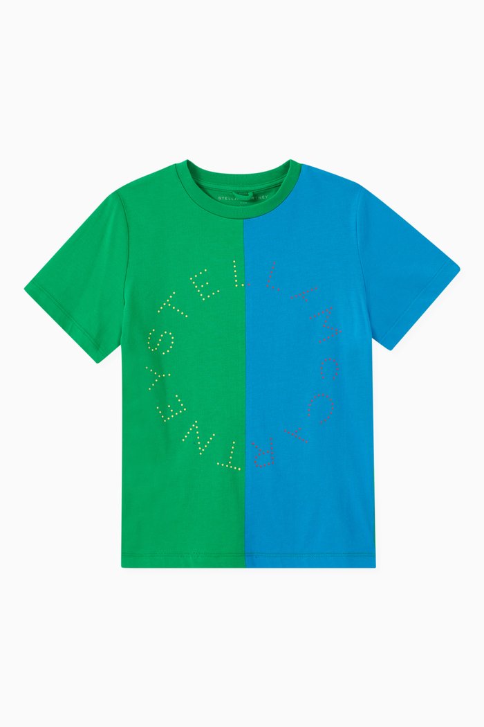 

Colourblock T-shirt in Cotton, Multicolour