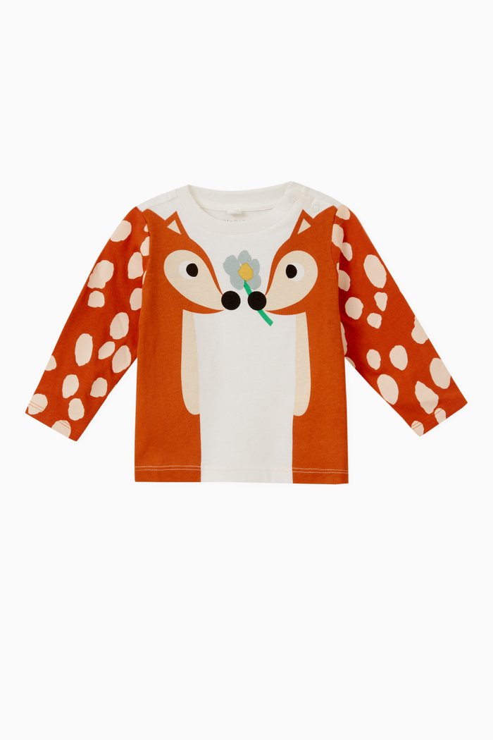 

Deer Graphic-printed T-shirt in Cotton, White