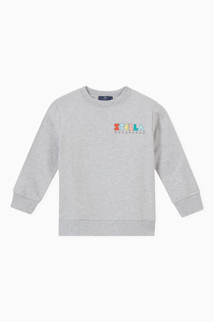Fantasia Mickey Print Sweatshirt in Cotton, Grey