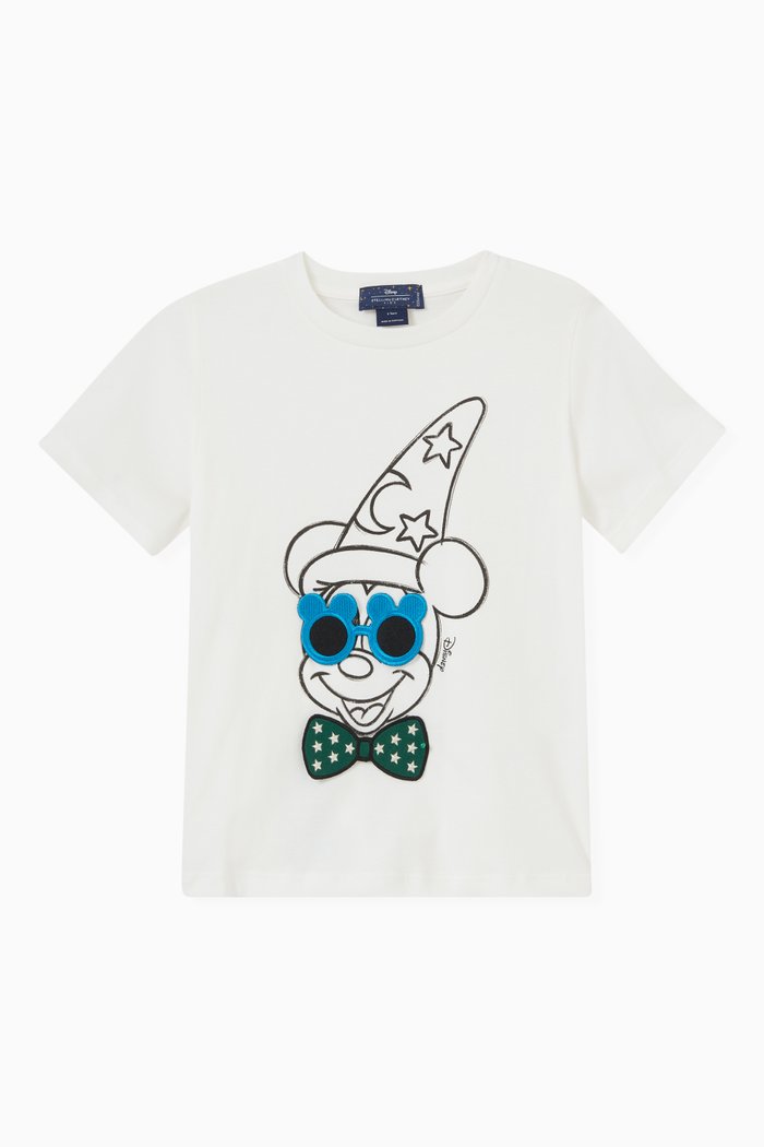 

Fantasia Mickey Print T-shirt in Cotton, Neutral