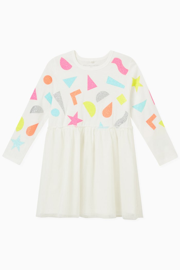 

Glitter Stickers Dress, White