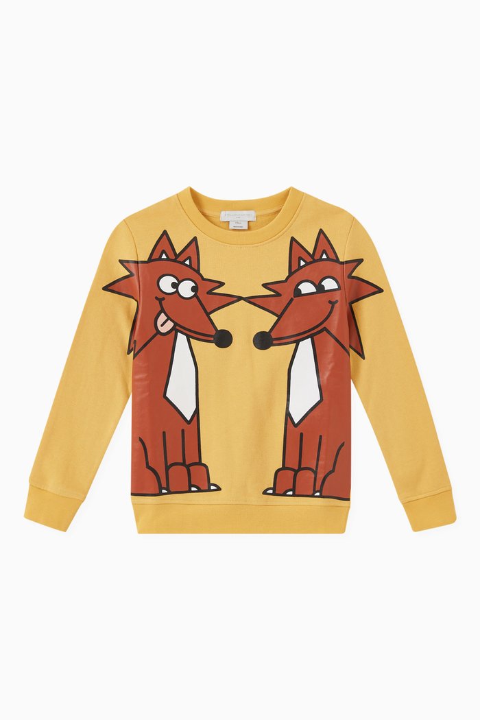 

Fox Print Sweatshirt in Cotton, Neutral