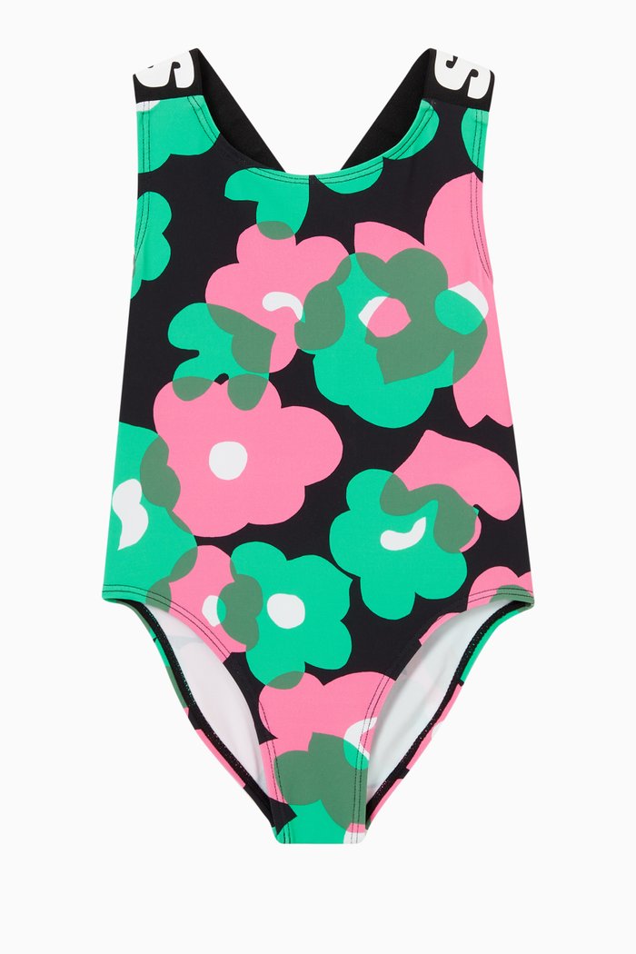 

Floral Print Swimsuit in Recycled Materials, Multicolour