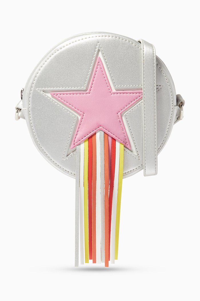 

Star Patch Shoulder Bag in Nappa Leather, Silver