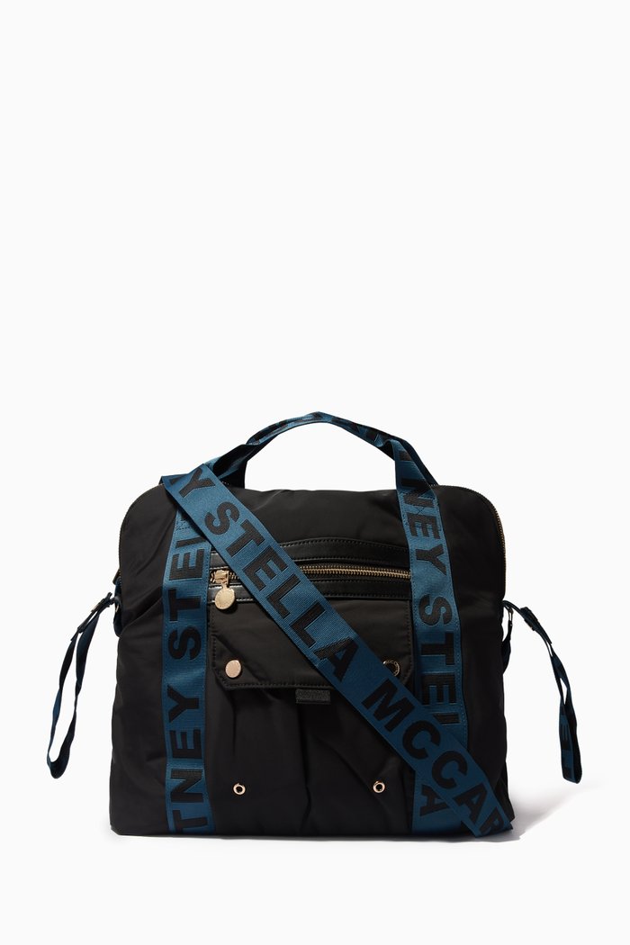 

Logo Tape Changing Bag in Recycled Materials, Black