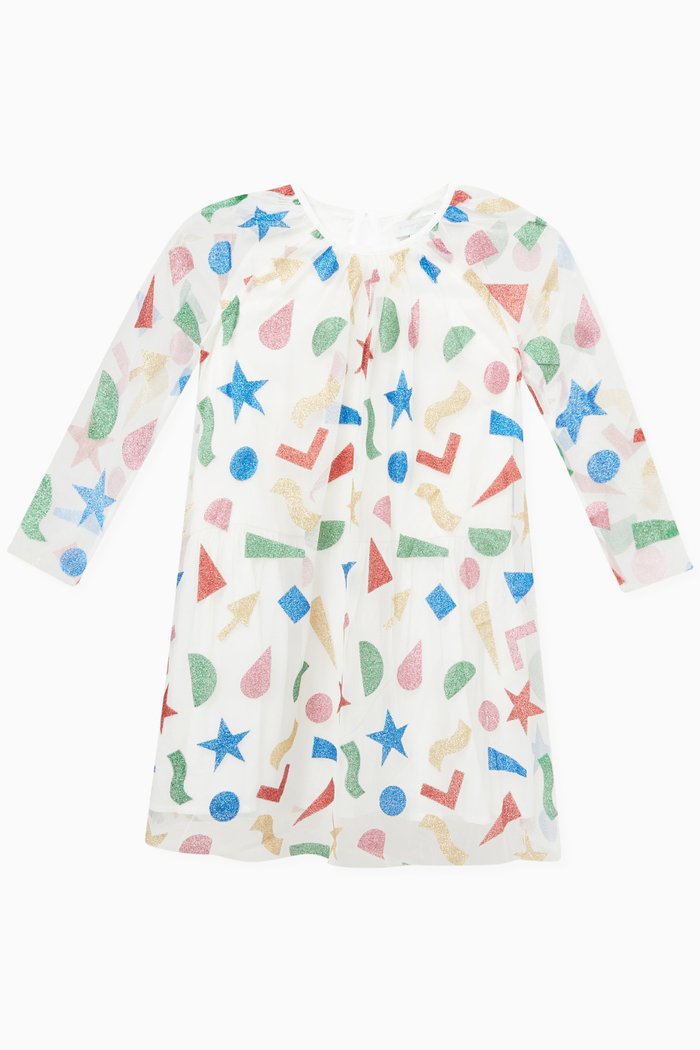 

Glitter Shapes Print Dress in Recycled Material, Multicolour