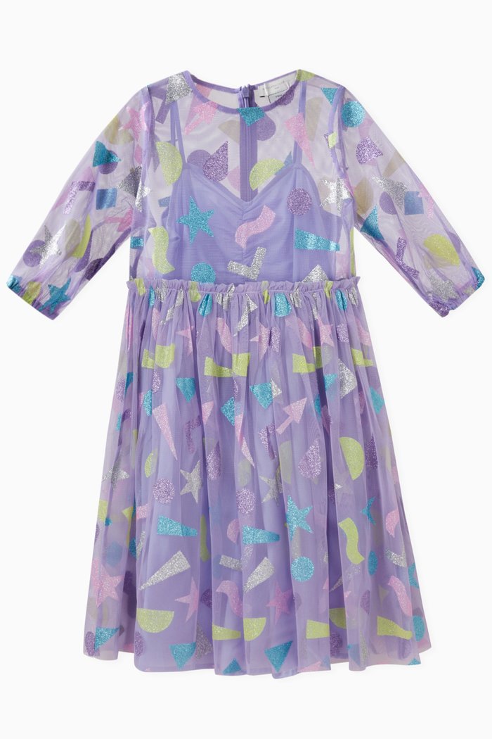 

Two-piece Glitter Dress Set, Purple