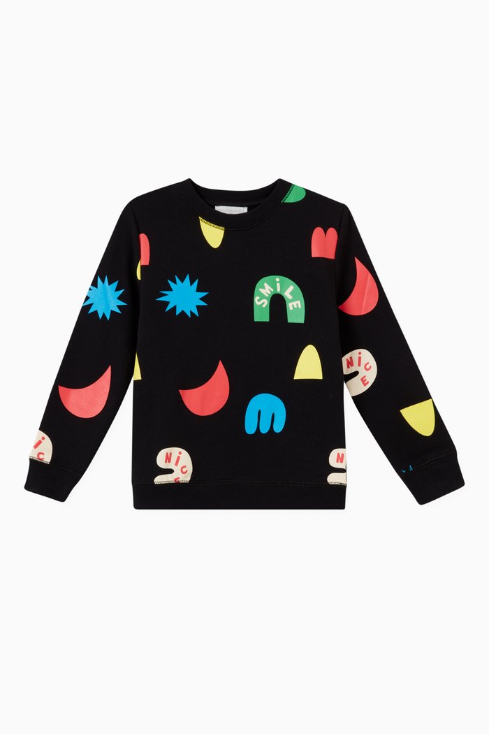 

Abstract Shapes Sweatshirt in Cotton, Black