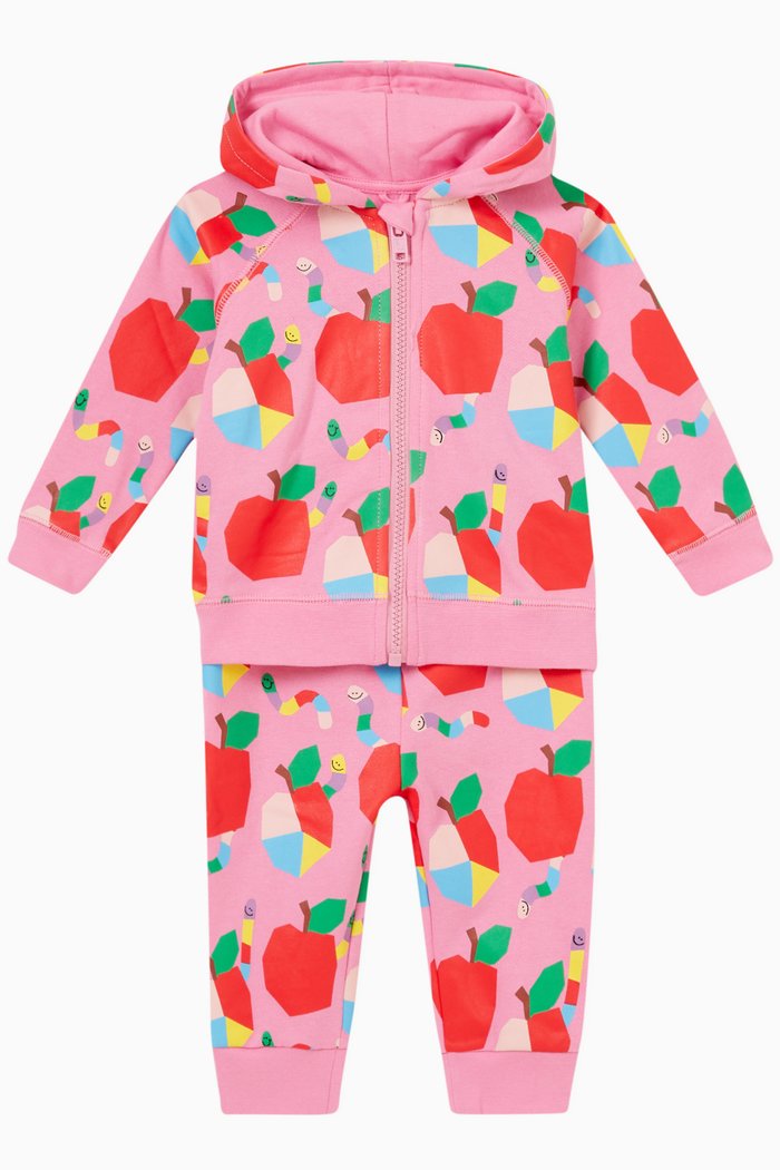 

Apple Print Tracksuit, Set of Two, Pink