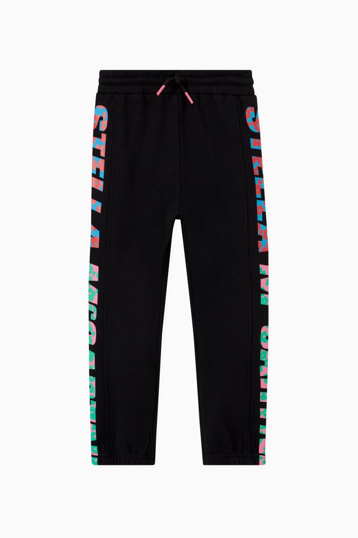

Logo Splatter Sweatpants in Cotton-blend Fleece, Black