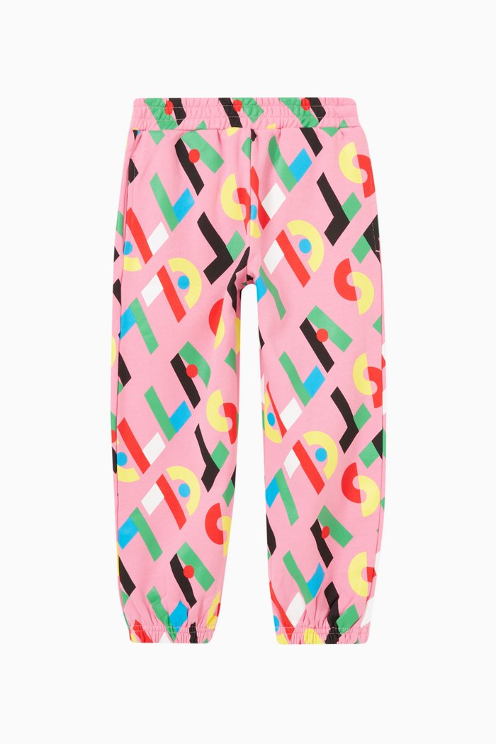 

Logo Print Sweatpants in Sustainable Cotton, Pink