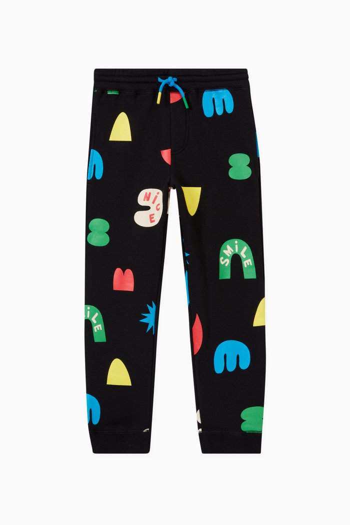 

Abstract Shapes Sweatpants in Cotton Fleece, Black