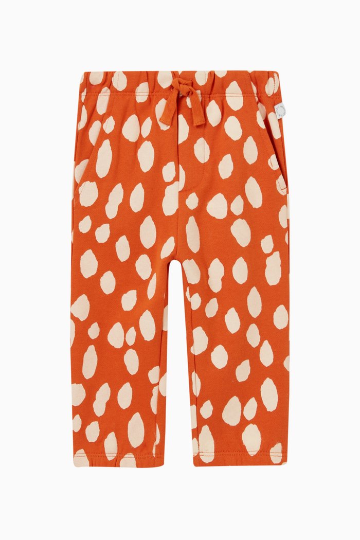 

Spotted Sweatpants in Organic Cotton, Brown