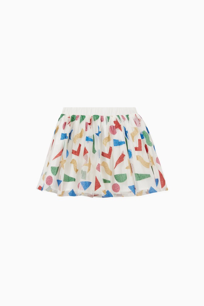 

Glitter Stickers Skirt in Tulle, Neutral