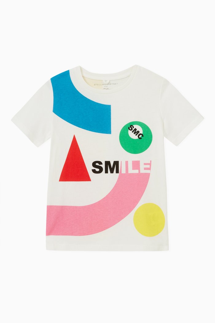 

Graphic Print T-shirt in Cotton, White