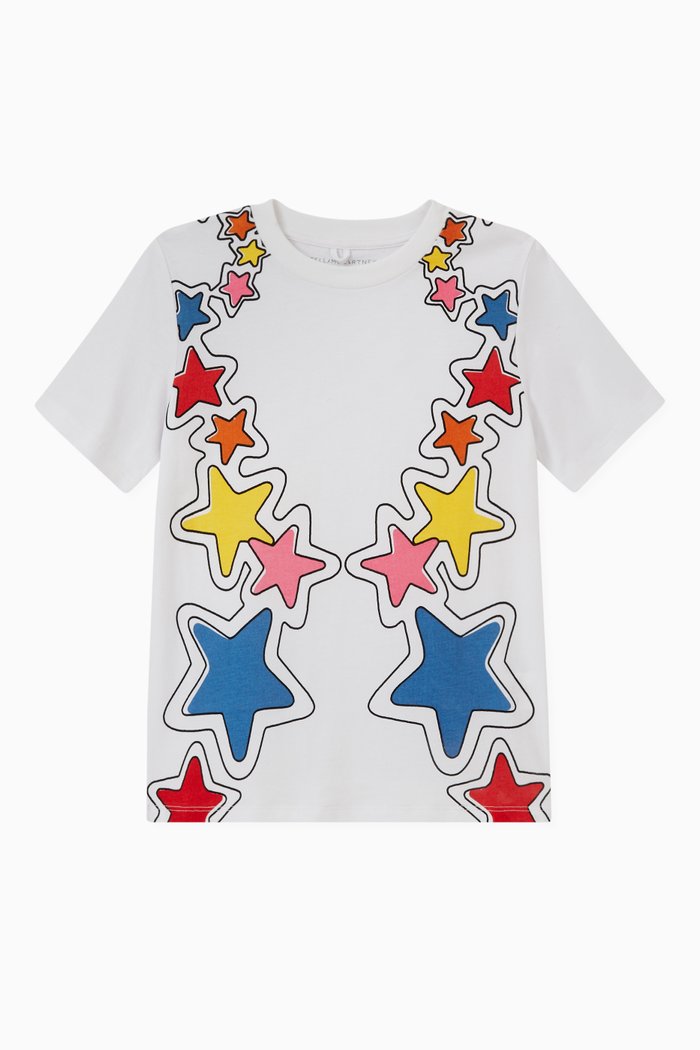 

Star Print T-shirt in Cotton, White