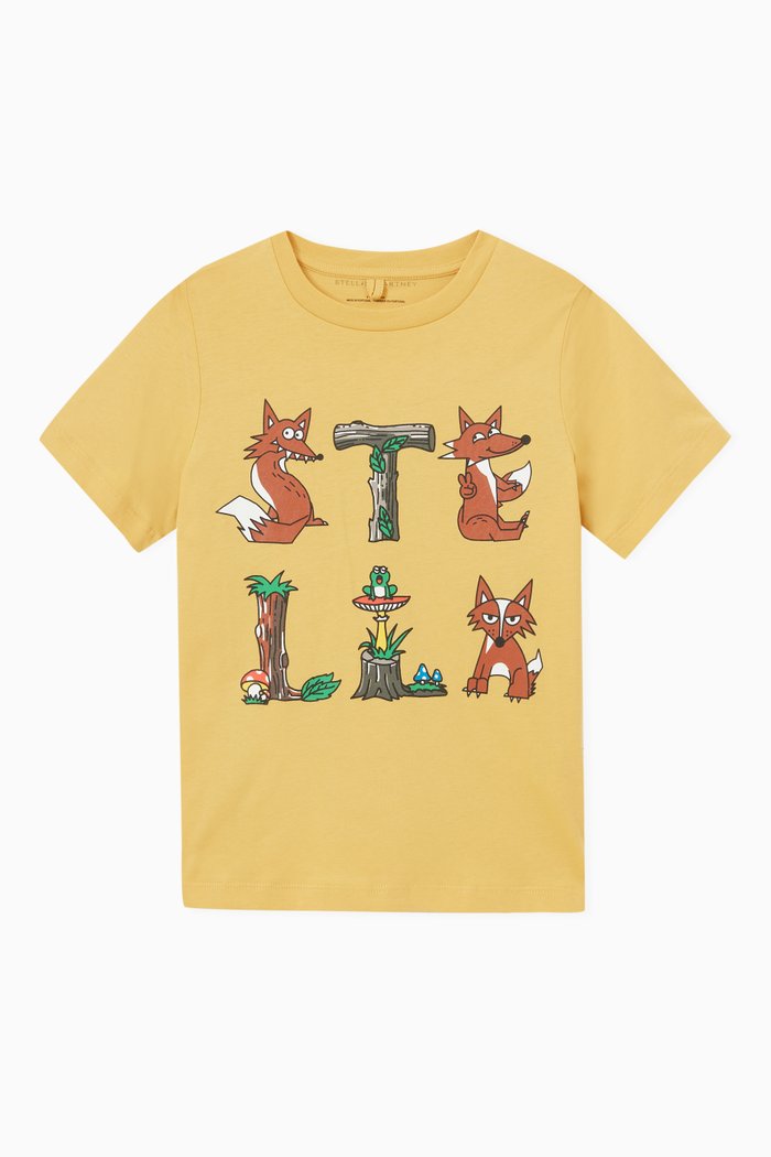 

Fox Print T-shirt in Cotton, Neutral