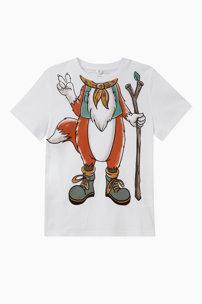 

Graphic Print T-shirt in Organic Cotton, White