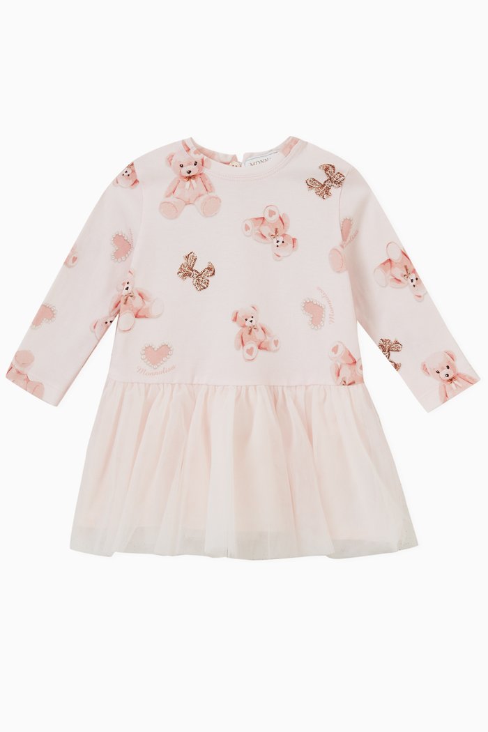 

Teddy Bear Dress in Jersey, Pink