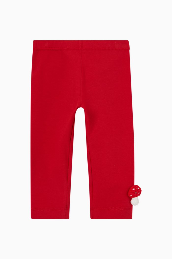 

Mushroom Leggings in Cotton, Red