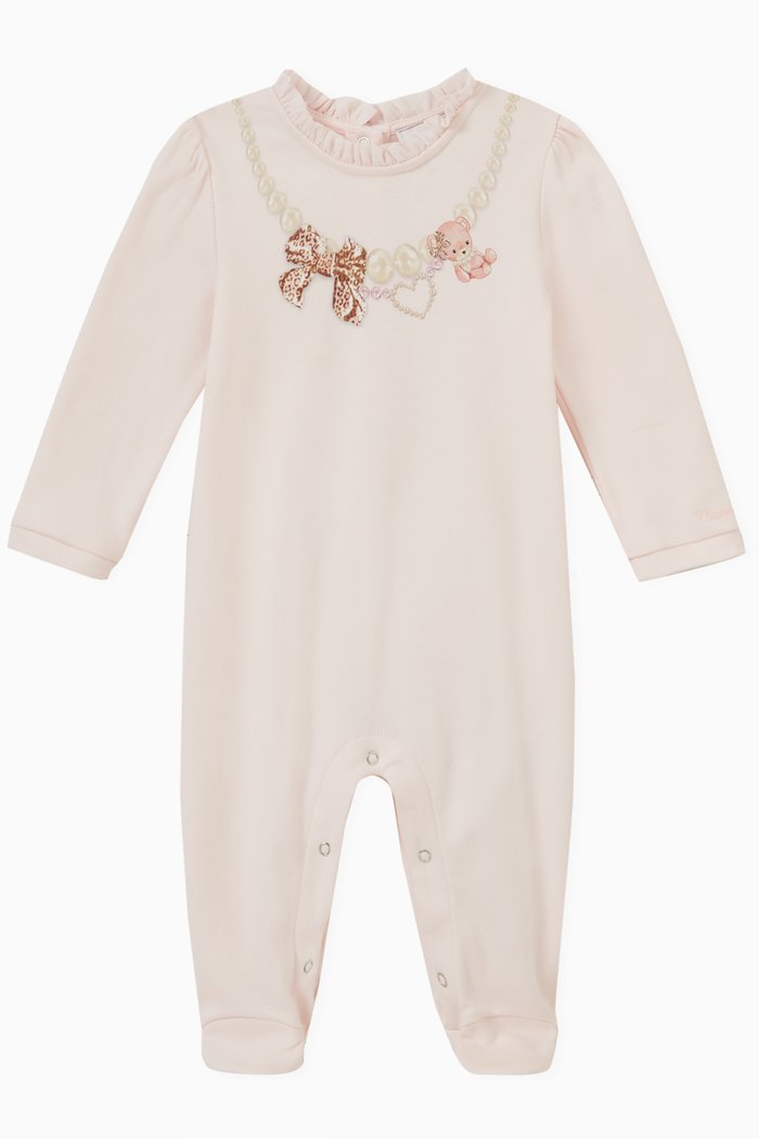 

Teddy Necklace Pyjama in Cotton, Pink