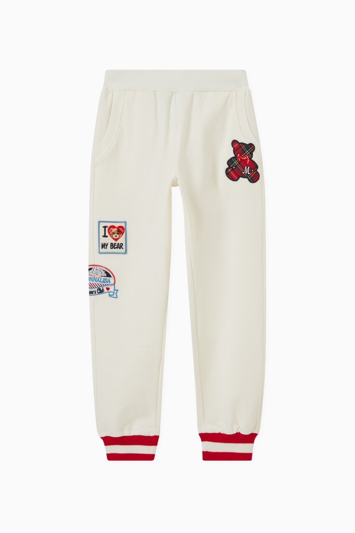 

Teddy Patch Sweatpants in Cotton, White