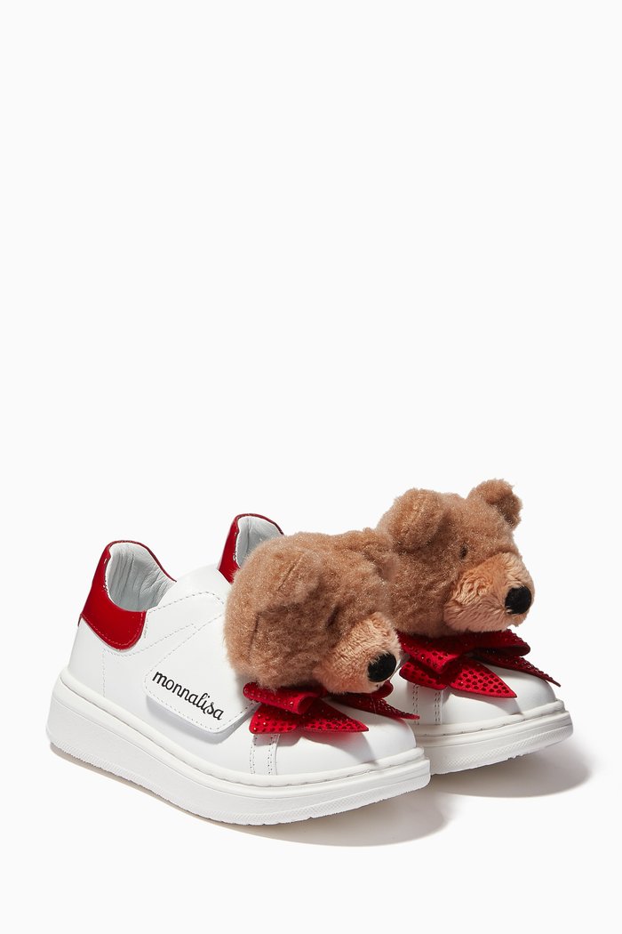 

3D Teddy Sneakers in Nappa Leather, Red