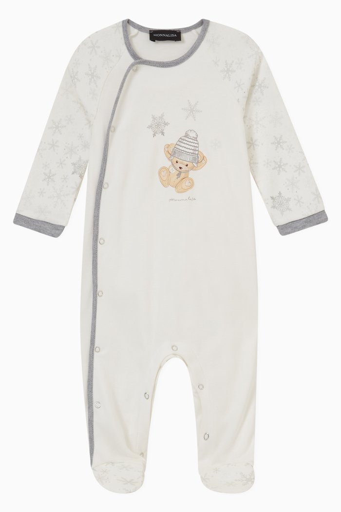 

Teddy Pyjama in Cotton, White